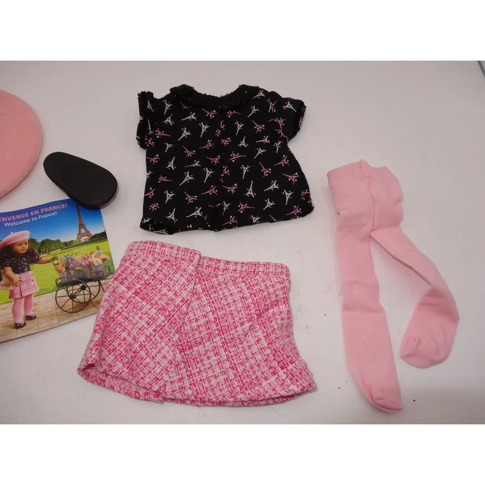 American‎ Girl World Traveler France Outfit Paris Beret Shirt Skirt 2021